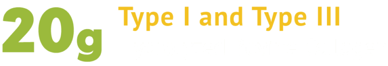 20g Type I and Type III - Hydrolyzed Bovine Collagen