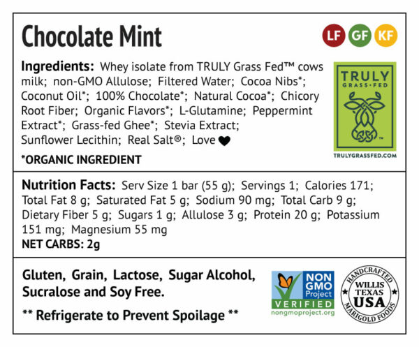 Chocolate Mint Back Label