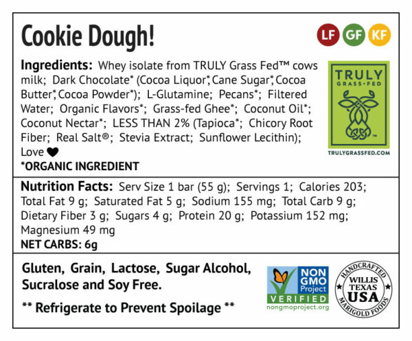 Cookie Dough Back Label