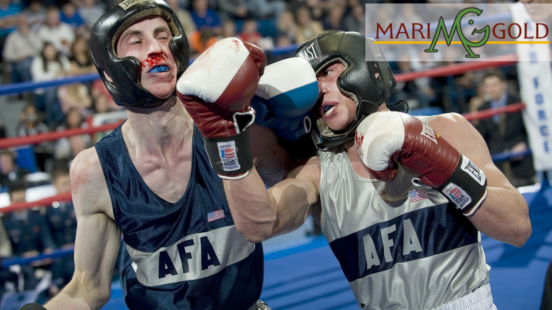 Boxer getting punched in the face