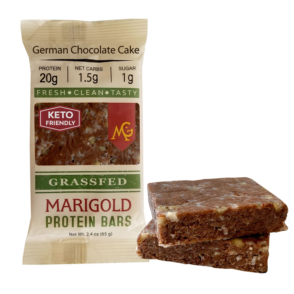 Our German Chocolate Cake bar is unapologetically decadent and indulgent and filled with delicious pecans and coconut. With macros like this, you really can have your cake and eat it, too.