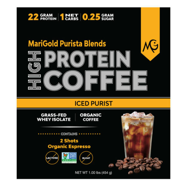 MariGold Protein Coffee - Iced Purist Front Panel