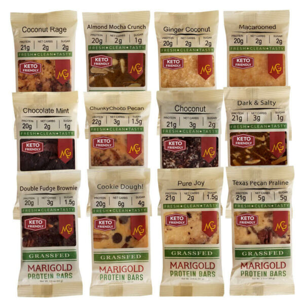 Lectin Free Protein Bar Sampler Pack MariGold Bars Protein Bars