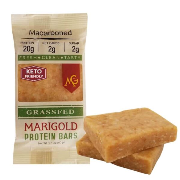 Macarooned MariGold Bars Keto Friendly Truly Grass Fed Protein Bars