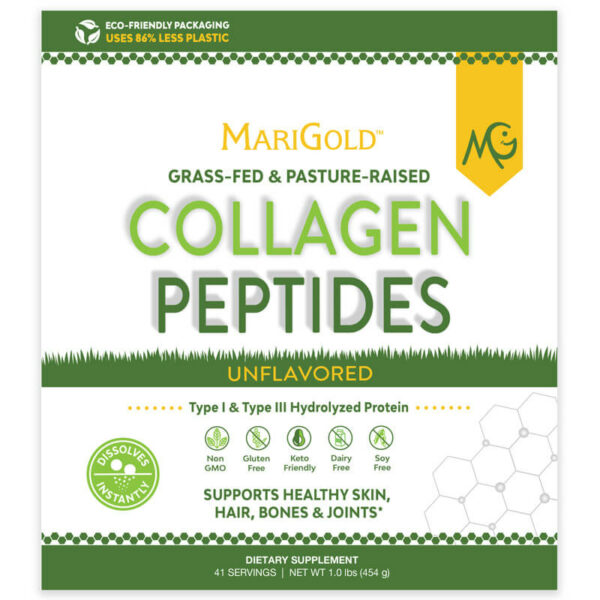 MariGold Collagen Peptides 1 lb Front Panel