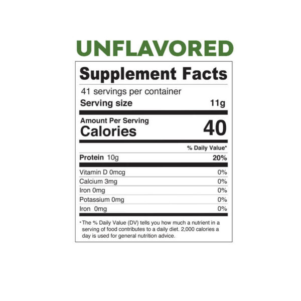 MariGold Collagen Peptides 1 lb Nutrition Facts