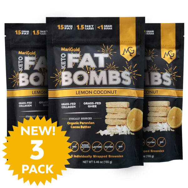 MariGold Keto Fat Bombs - Lemon Coconut 3 PACK