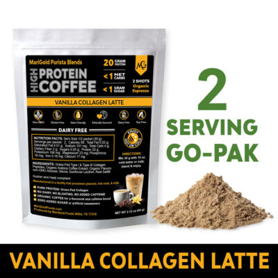 Vanilla Collagen Latte Protein Coffee – 2 Serving GO-PAK
