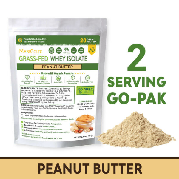 Whey Protein Isolate Peanut Butter – 2 Serving GO-PAK