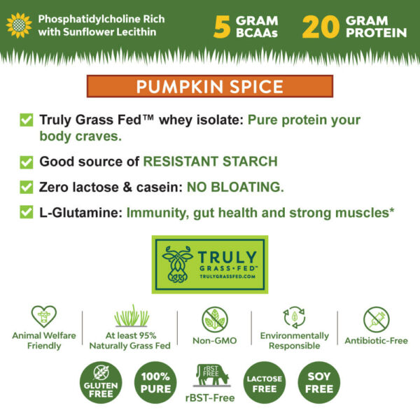 MariGold Whey Isolate Pumpkin Spice Protein Powder Info