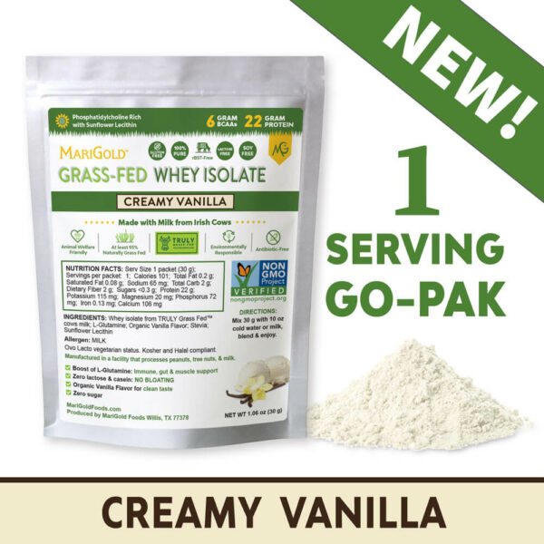 Whey Protein Isolate Creamy Vanilla – 1 Serving GO-PAK