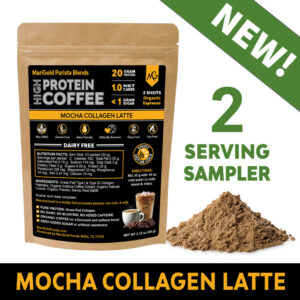 Two Serving Sampler of MariGold High Protein Coffee Mocha Collagen Latte