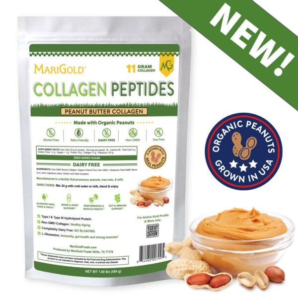 MariGold Peanut Butter Collagen Peptides Powder