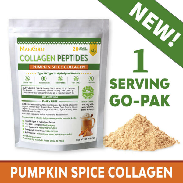 MariGold Pumpkin Spice Collagen Peptides Powder 1 Serving Sampler Limited