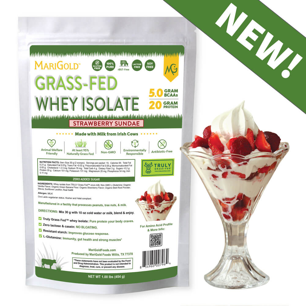 MariGold Strawberry Sundae Whey Isolate Protein Powder