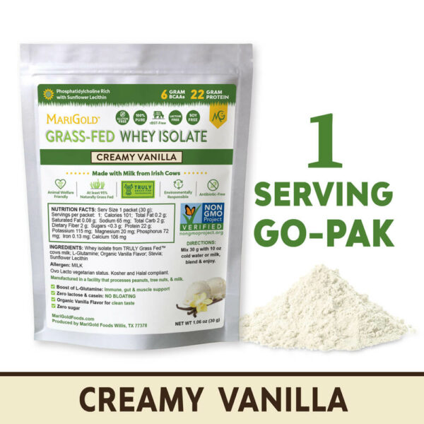 Whey Protein Isolate Creamy Vanilla – 1 Serving GO-PAK