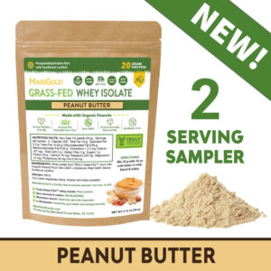 MariGold Peanut Butter Whey Isolate Protein Powder 2 serving sampler