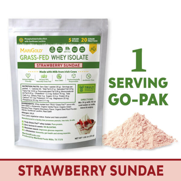 Whey Protein Isolate Strawberry Sundae – 1 Serving GO-PAK