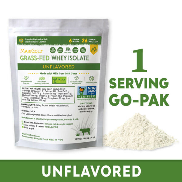 Whey Protein Isolate Unflavored - 1 Serving GO-PAK