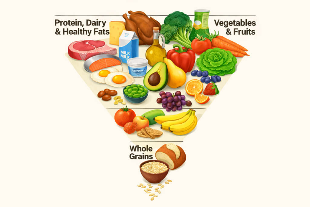 A New Food Pyramid Turned Upside Down