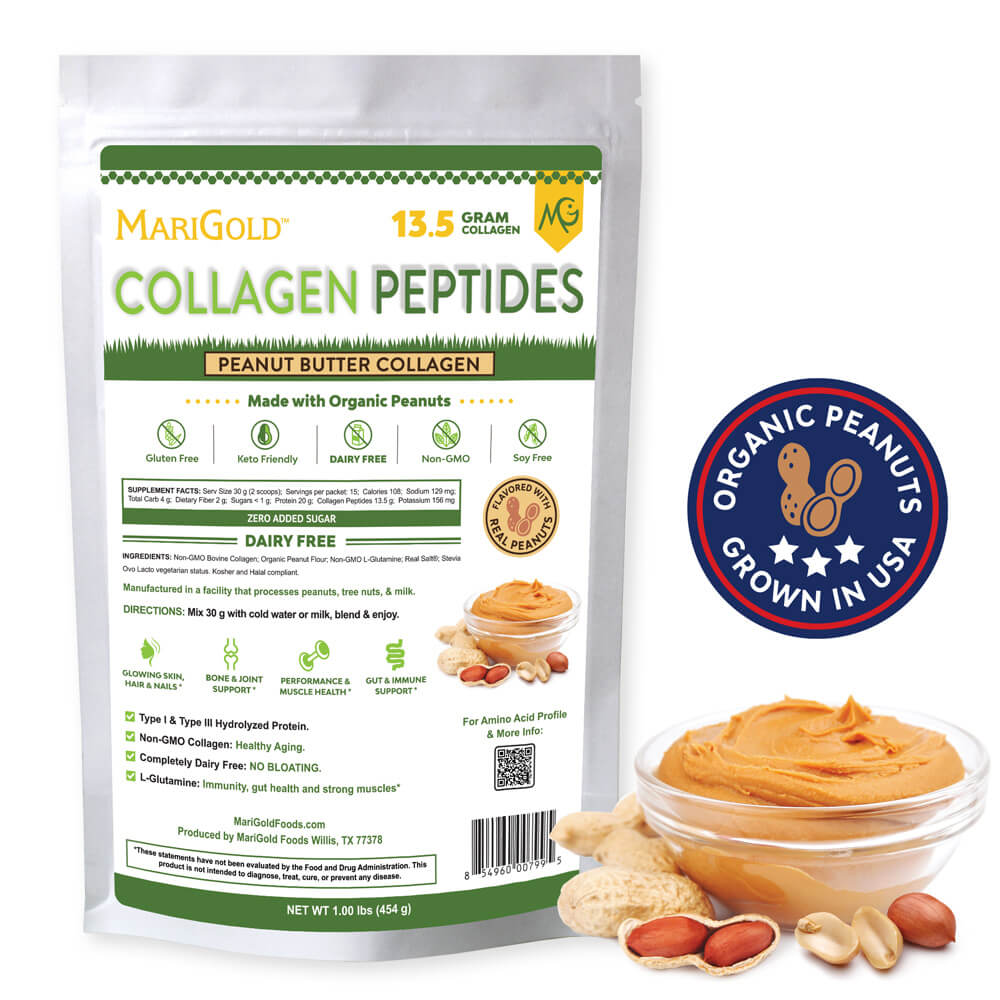 MariGold Peanut Butter Collagen Peptides Powder