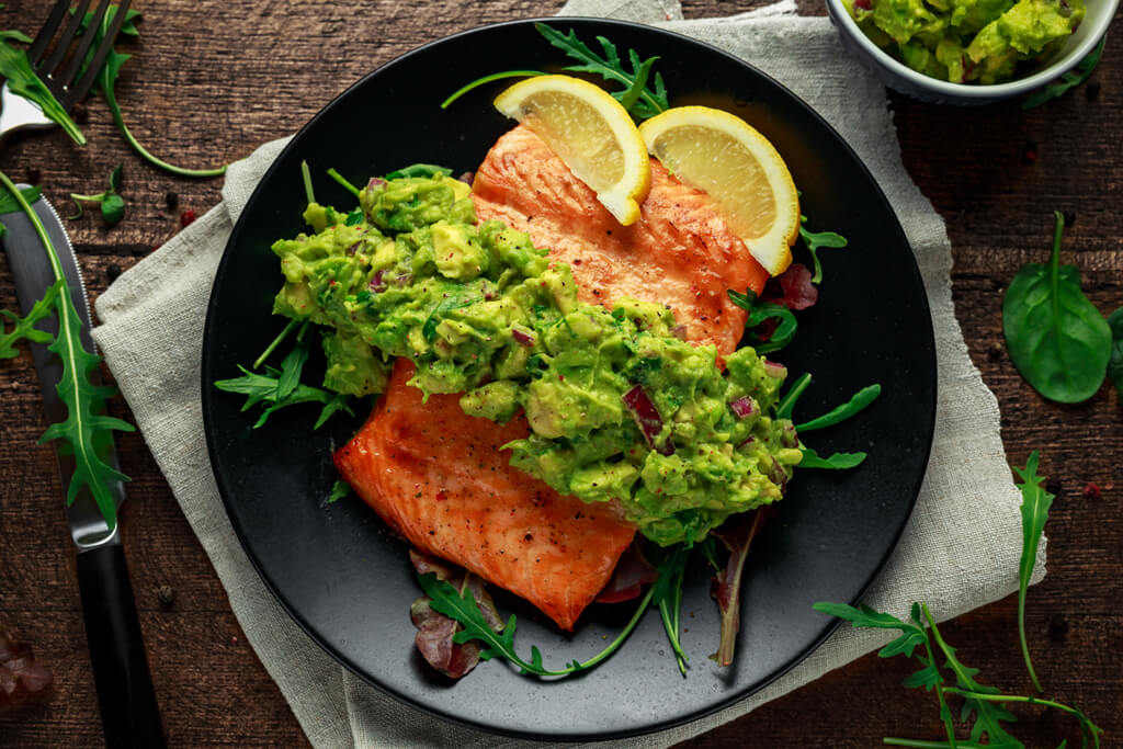 Food sources for Potassium Salmon and Avocado