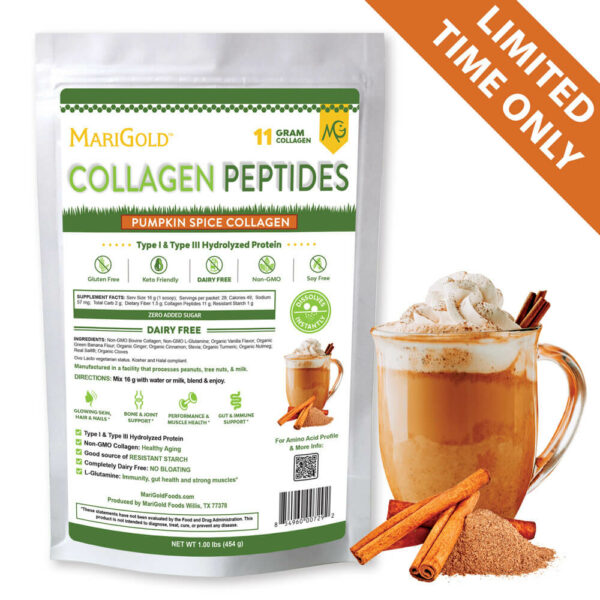 Limited Time MariGold Pumpkin Spice Collagen Peptides Powder