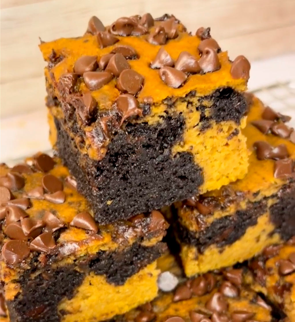 Pumpkin Swirl Brownies