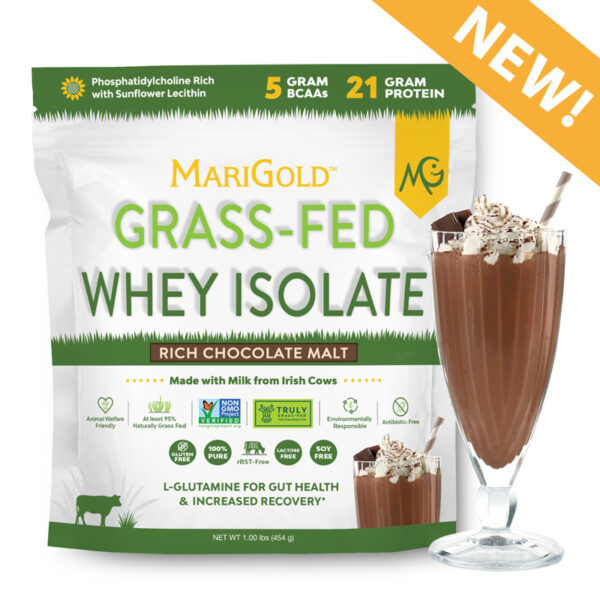 MariGold Whey Protein Isolate Rich Chocolate Malt 1 Lb Bag