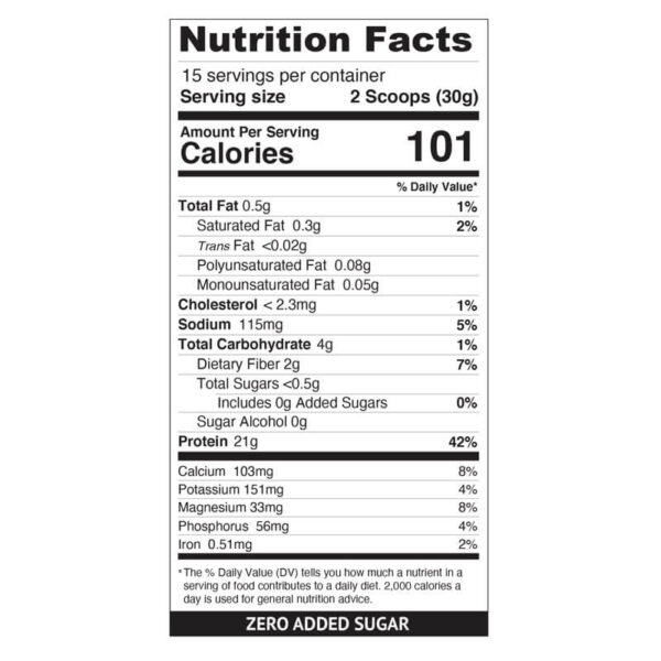 MariGold Whey Protein Isolate Rich Chocolate Malt 1 lb Nutrition Facts