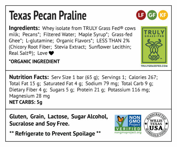 Texas Pecan Praline Back Label