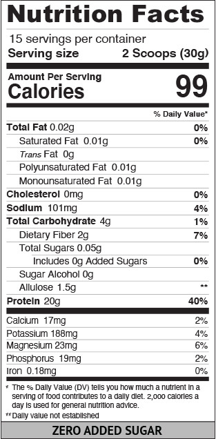 MariGold Collagen Protein Coffee - Vanilla Collagen Latte Nutritional Label