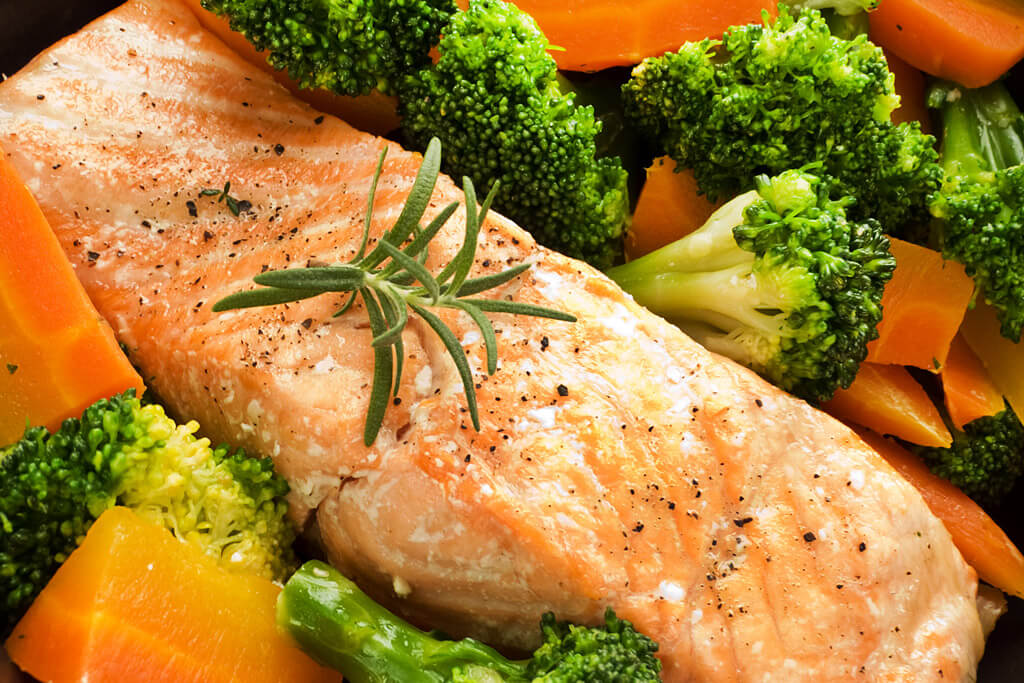 Anti-Inflammatory Foods Salmon and Broccoli