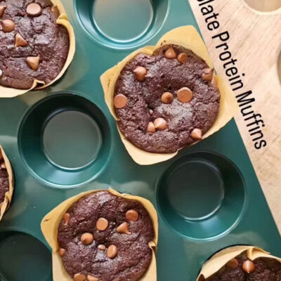 Bakery Style Chocolate Protein Muffins
