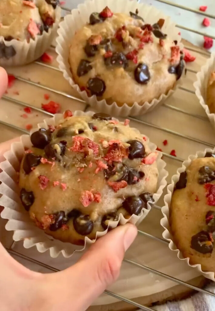 Banana Chocolate Chip Protein Muffins