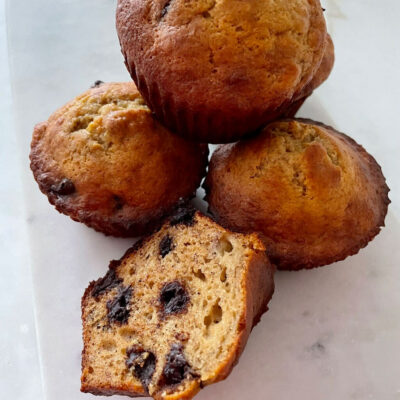 Banana Chocolate Chip Protein Muffins