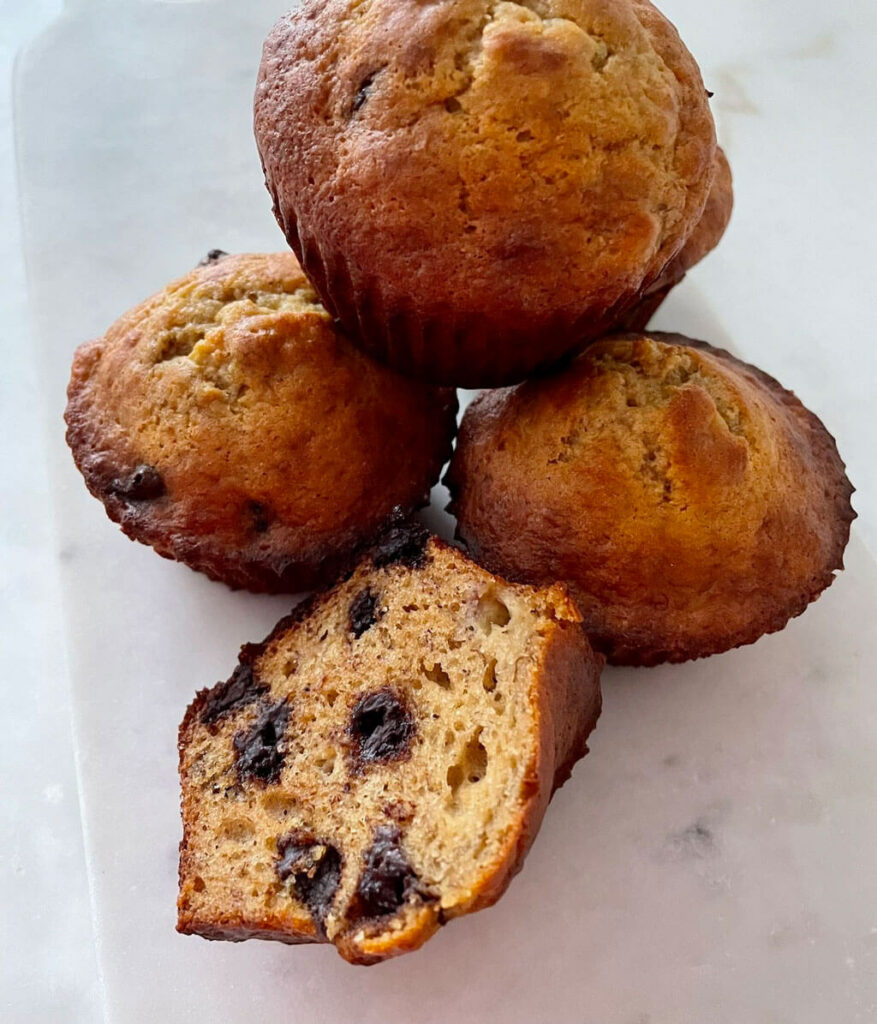 Banana Chocolate Chip Protein Muffins