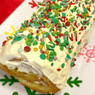 Christmas Cake Roll with a Protein Boost