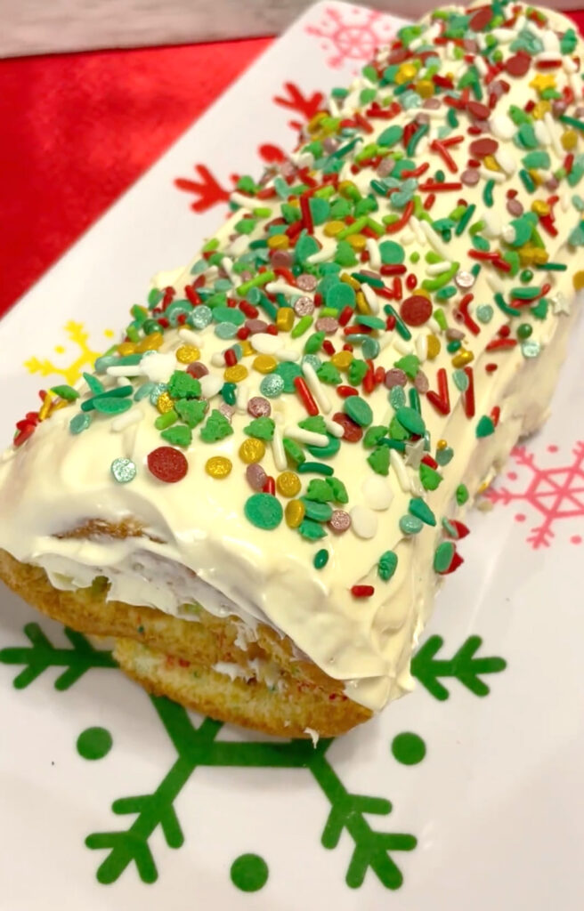 Christmas Cake Roll with a Protein Boost