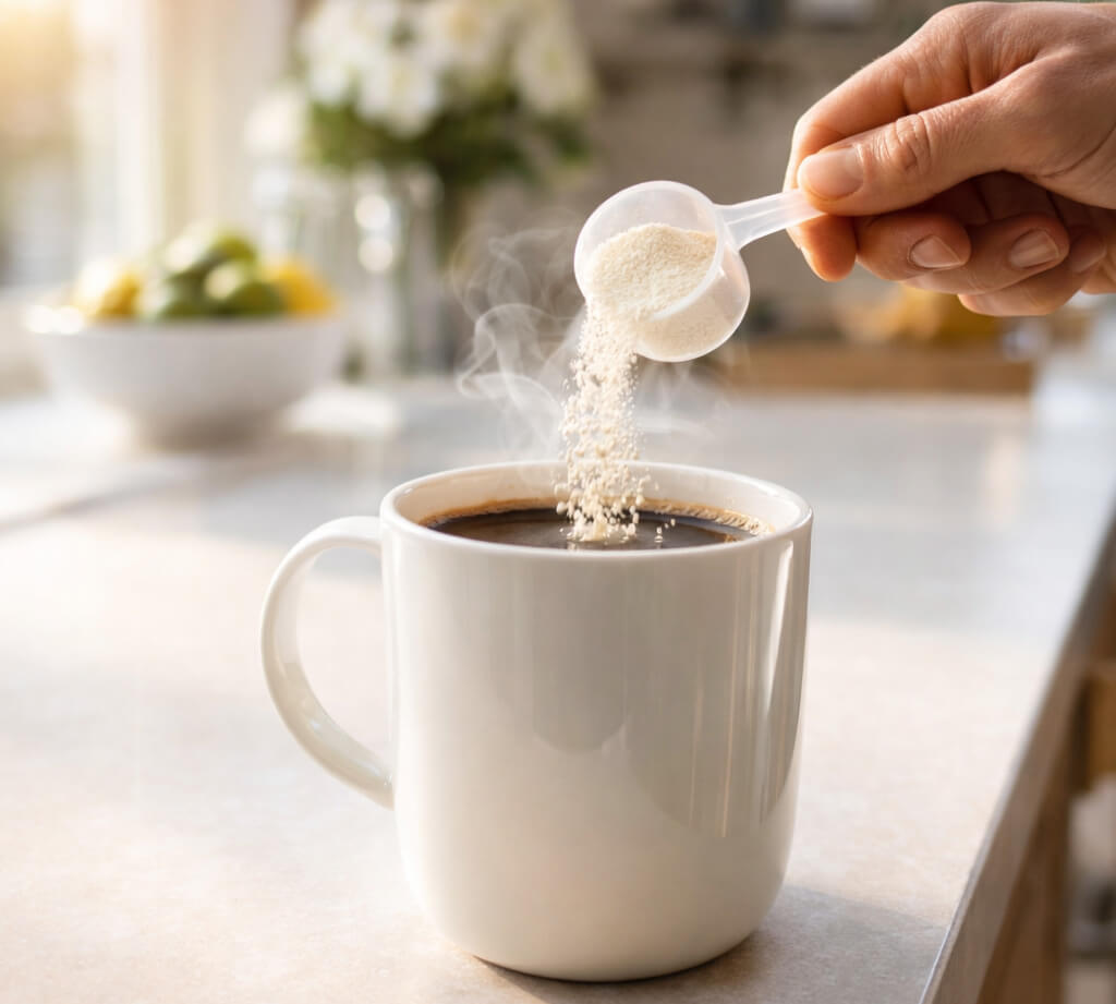 Coffee with Collage Protein in the Morning