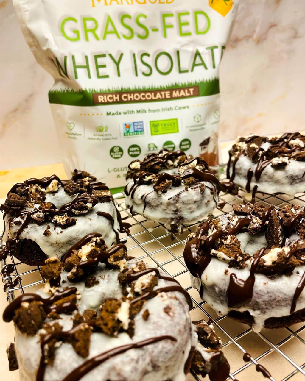 Cookies and Cream Protein Donuts