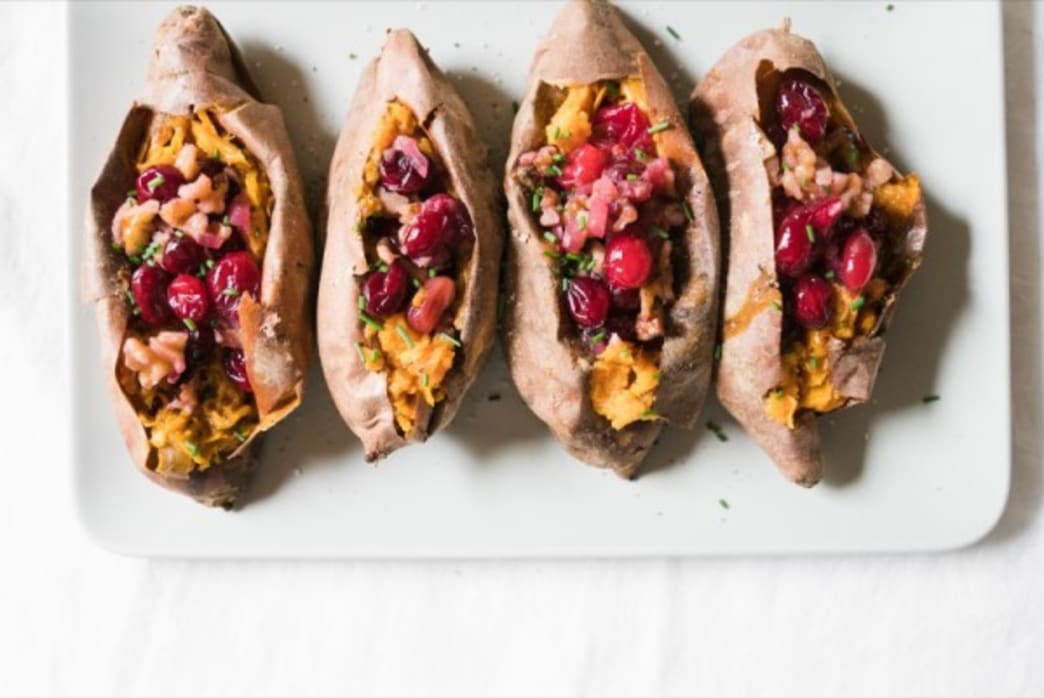 Cranberry Walnut Sweet Potatoes