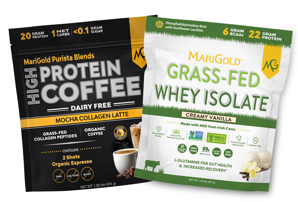 Creamy Vanilla Protein Powder and Mocha Collagen Latte Coffee Powder