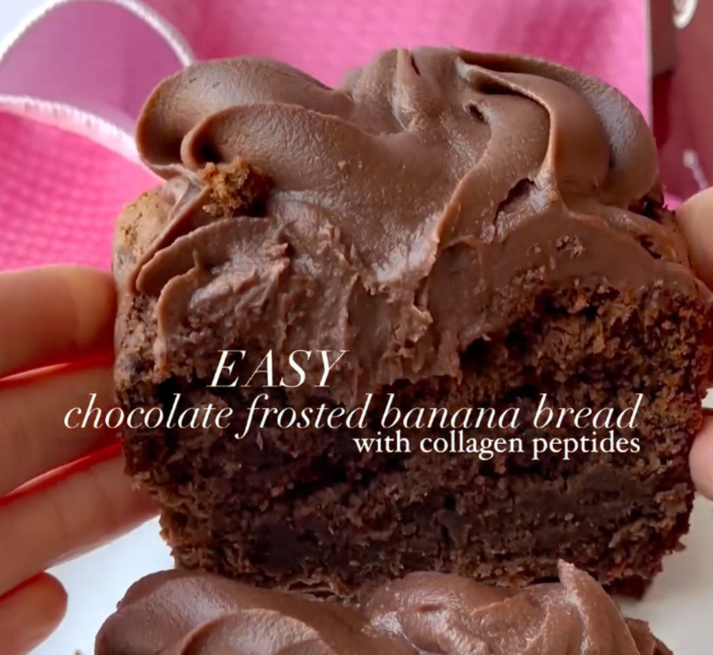 Frosted Chocolate Collagen Banana Bread