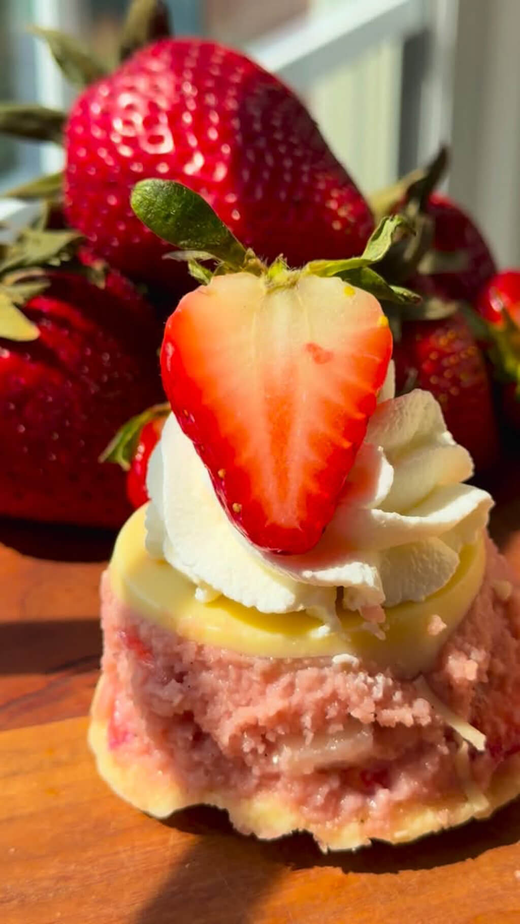Frozen Strawberry Collagen Cups
