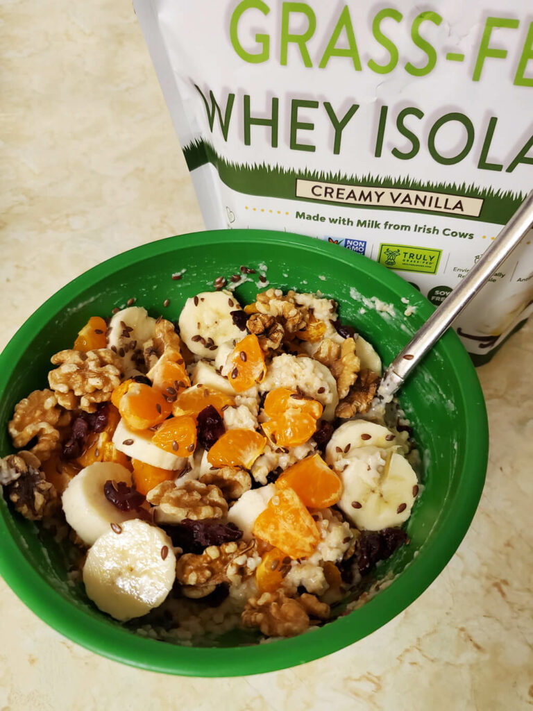 Fruity Vanilla Protein Oatmeal