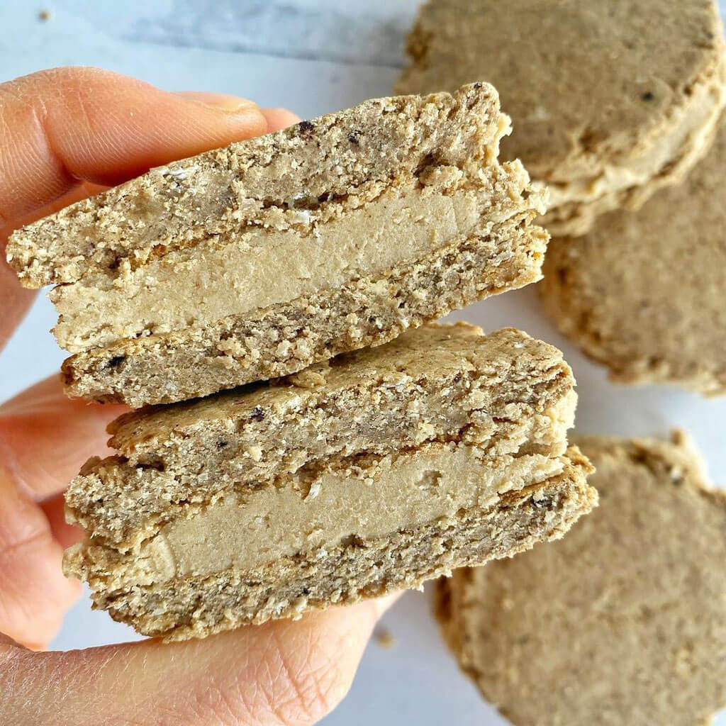 Golden Protein Oreos Close Up