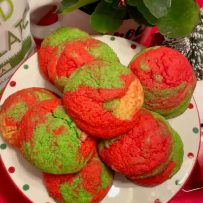 Grinch Holiday Cheesecake Cookies