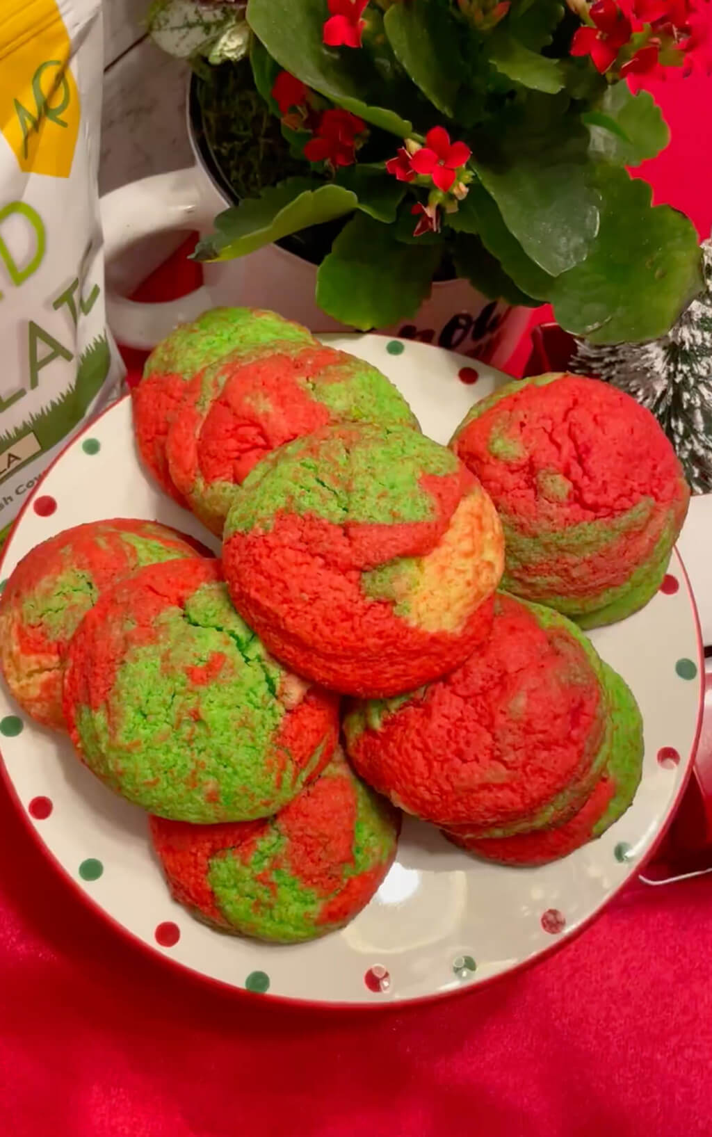 Grinch Holiday Cheesecake Cookies