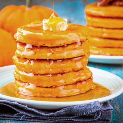 Keto Pumpkin Spice Protein Pancakes